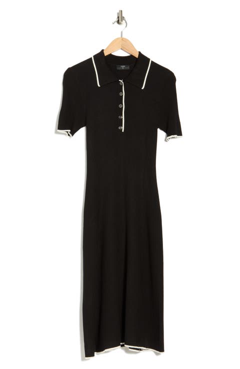Tipped Short Sleeve Polo Dress