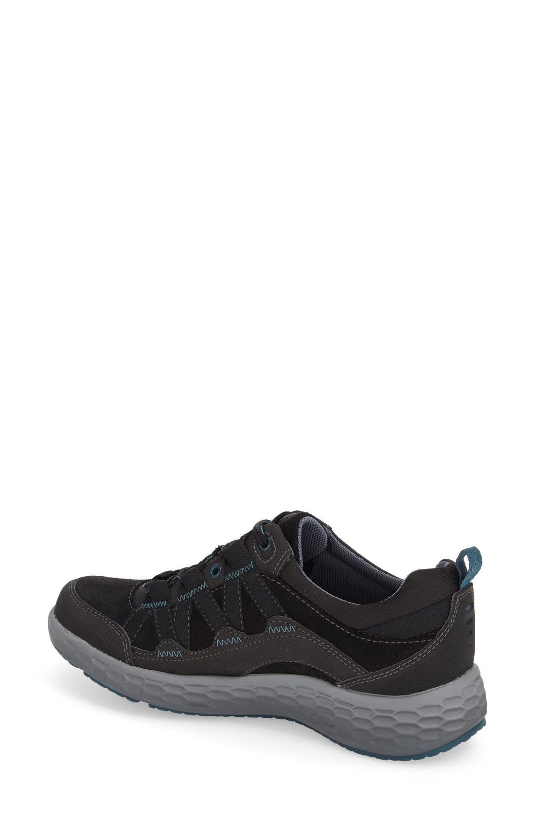 'FreshExcel' Waterproof Sneaker, Alternate, color, BLACK LEATHER