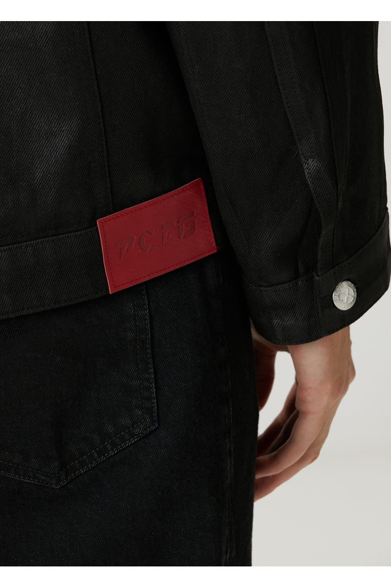 Faded Denim Jacket, Alternate, color, BLACK
