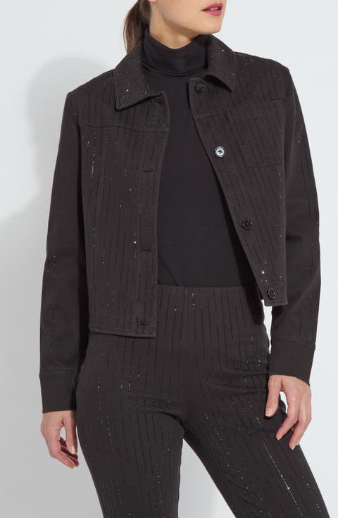 Nala Beaded Denim Trucker Jacket