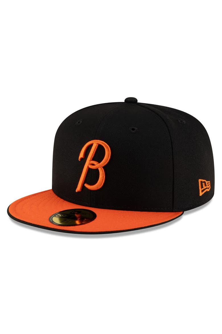 Men's New Era  Black/Orange Baltimore Orioles Authentic Collection 59FIFTY Fitted Hat, Main, color, Black