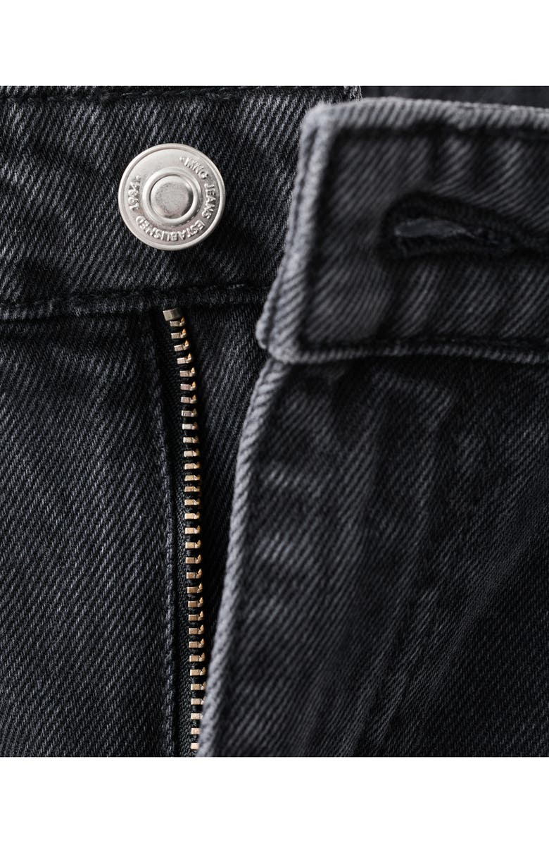 MANGO Low Rise Wide Leg Jeans, Alternate, color, Black Denim