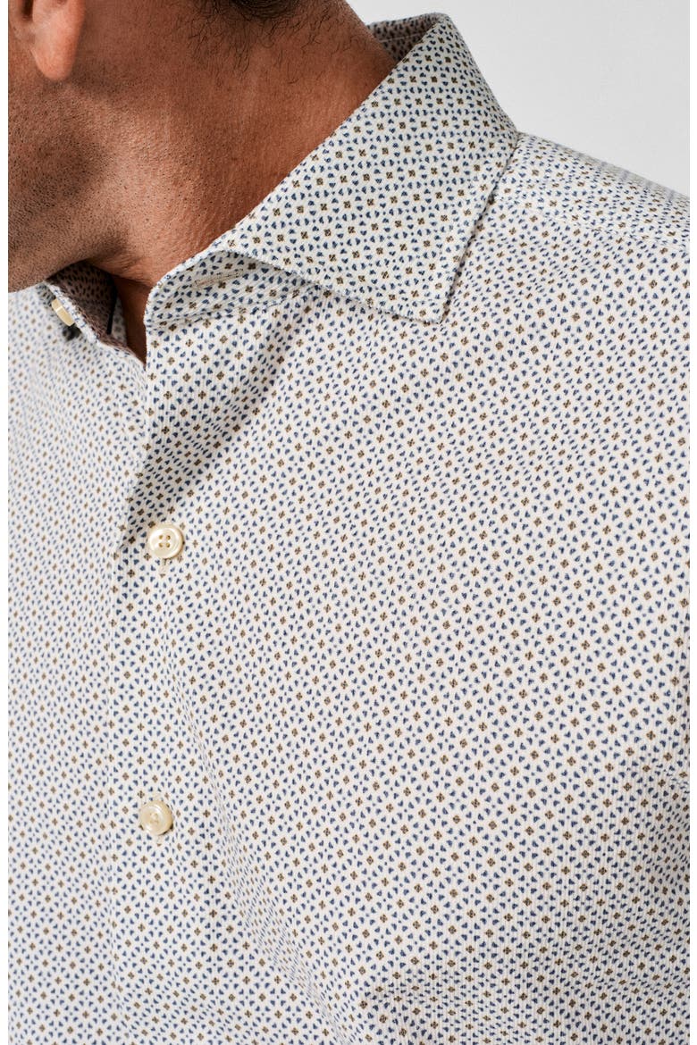 Geometric Corduroy Sport Shirt, Alternate, color, DUNE/ NAVY