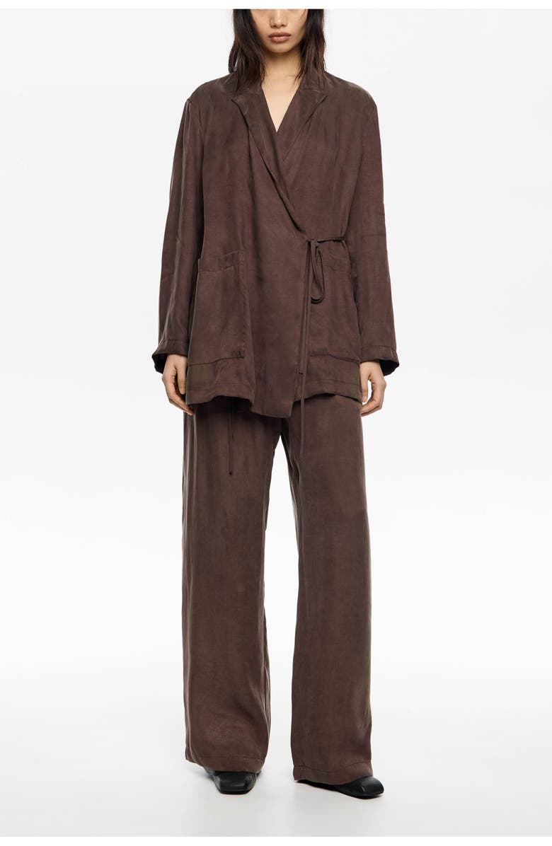 Bimba y Lola Fluid Jacket, Main, color, Brown