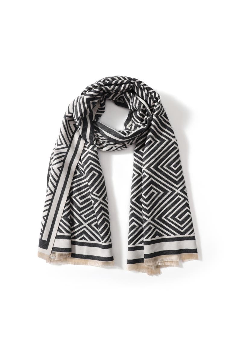 The Emma Scarf, Main, color, Dark Grey/Cream