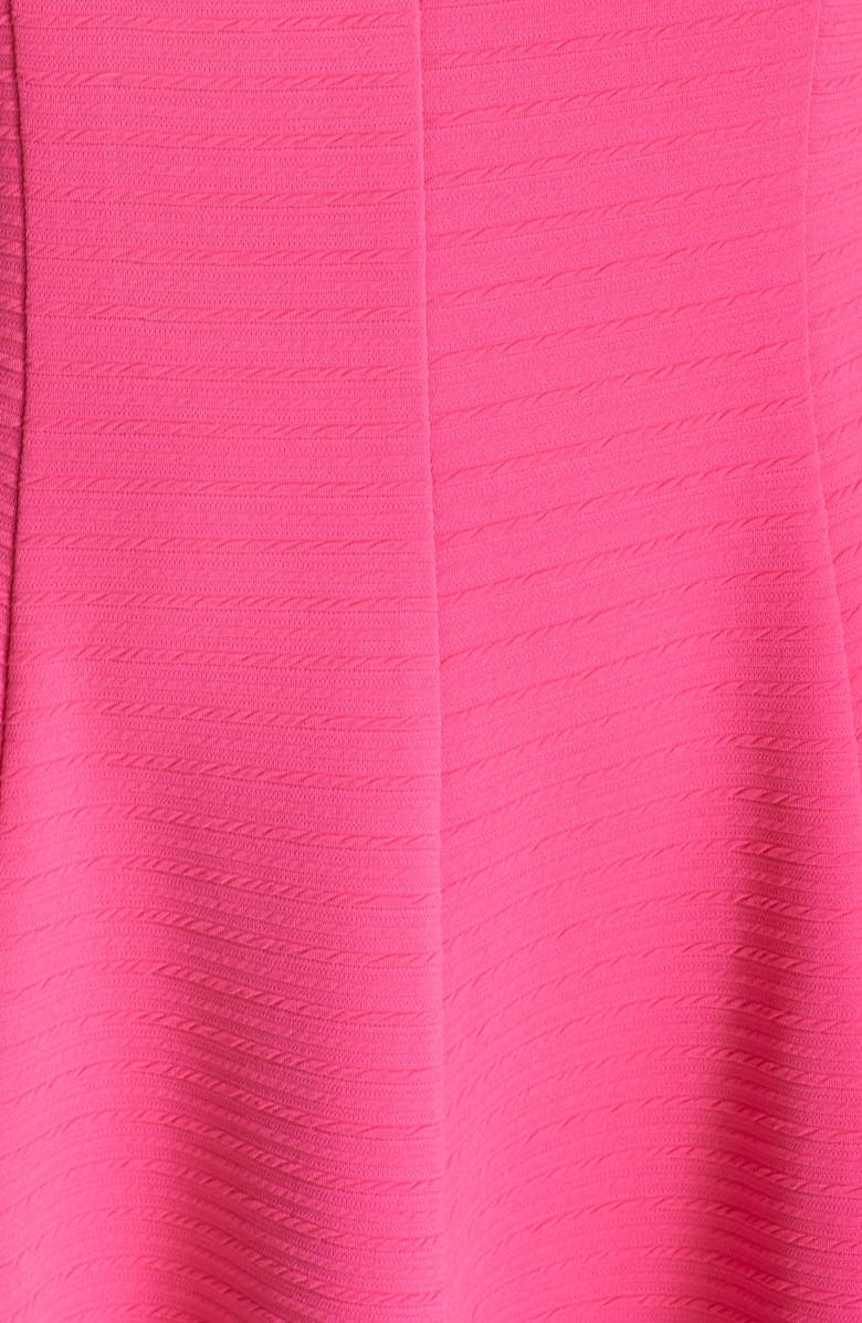 Chetta B Textured V-Neck Fit & Flare Dress, Alternate, color, 