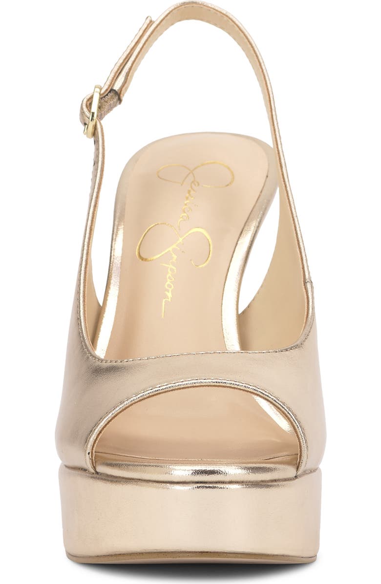 Jessica Simpson Sibilla Slingback Platform Sandal, Alternate, color, Champagne
