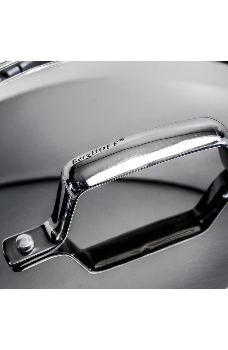 BergHOFF Premium Tri-ply 18/10 Stainless Steel 2-Quart Saucepan with Lid, Alternate, color, Silver