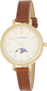 Lucky Brand Round Analog Leather Strap Watch, 34mm
