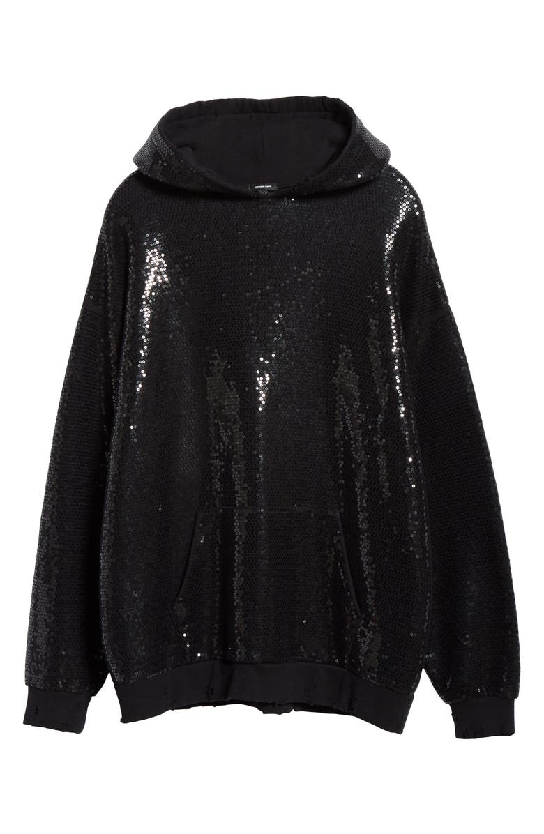 R13 Sequin Hoodie, Alternate, color, 