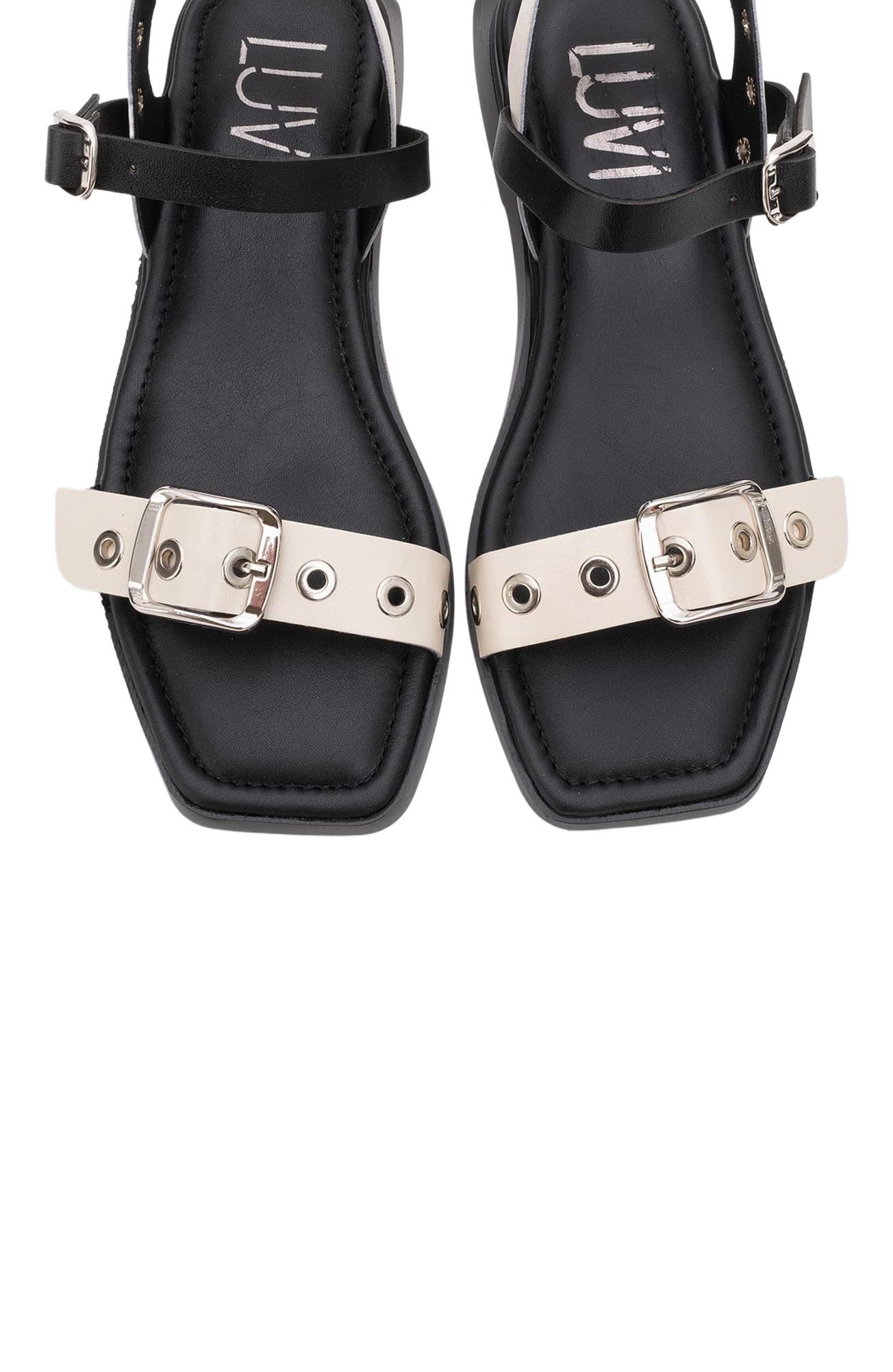 Forever & Always Shoes Mozes Leather Sandal, Alternate, color, Beige Leather