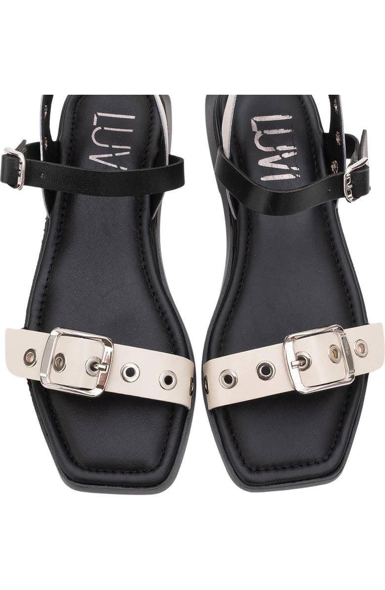 Forever & Always Shoes Mozes Leather Sandal, Alternate, color, Beige Leather