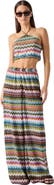 Missoni Top In Lamé Viscose With Pixel-effect Zigzag Pattern And Halter Neckline