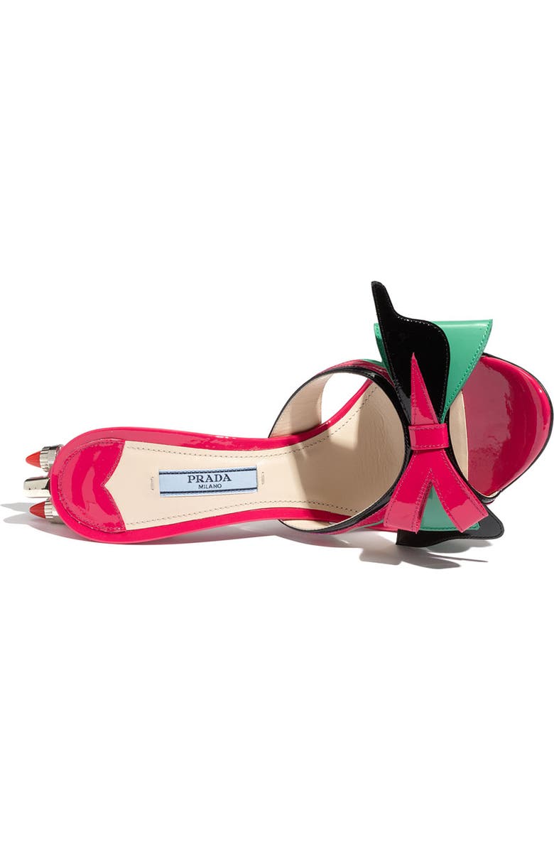 Prada Bow Tail Light Slide Sandal, Alternate, color,