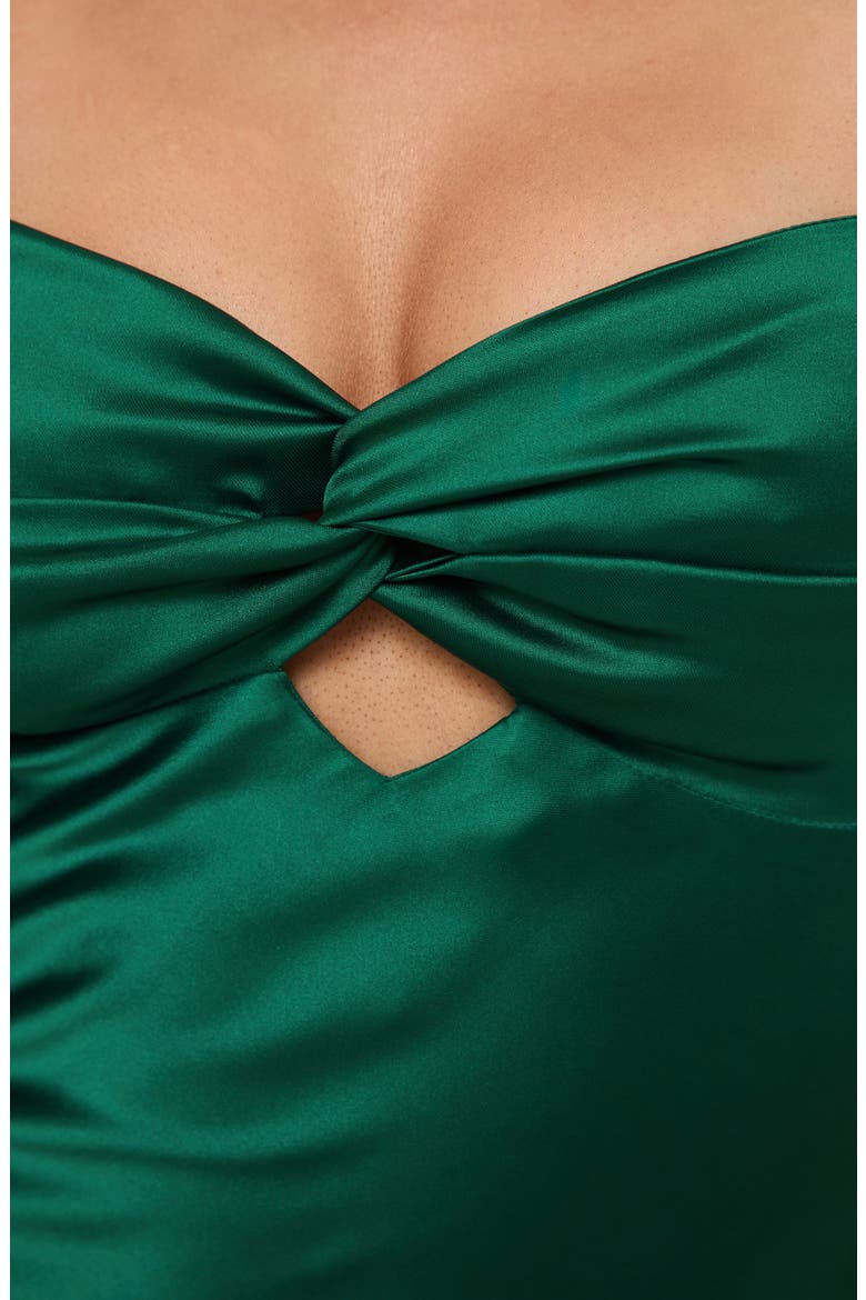 Blackthorn Satin Maxi Dress, Alternate, color, GREEN