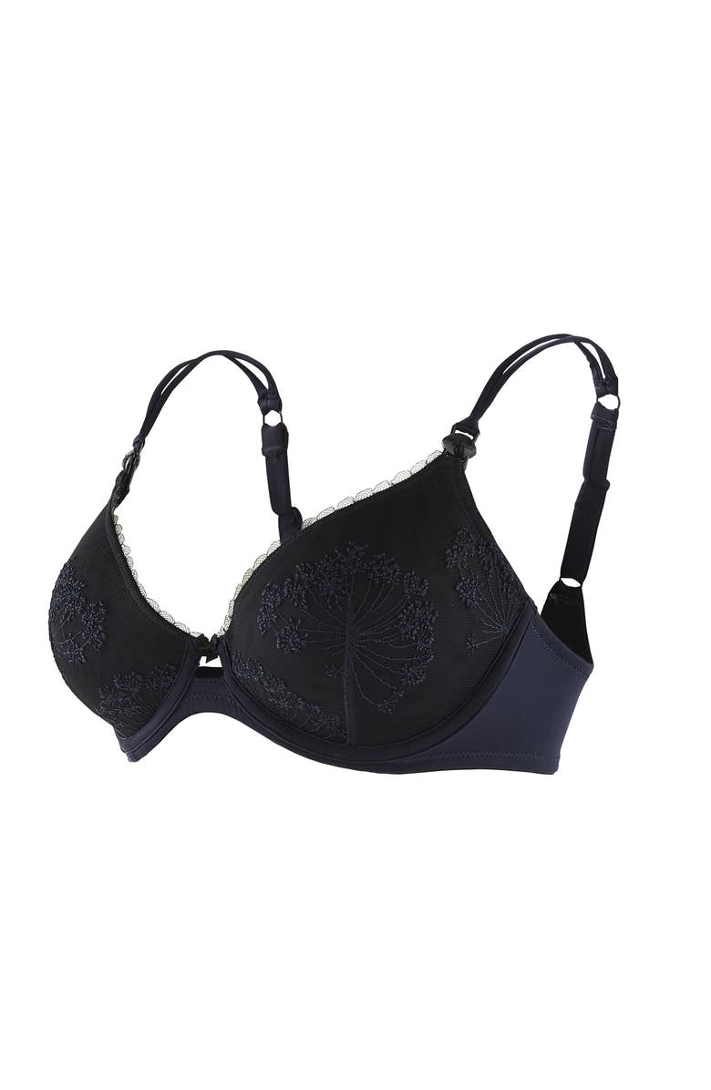 Cache Coeur Louise Maternity and nursing push-up bra, Alternate, color, Navy