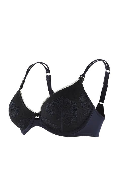 Cache Coeur Louise Maternity And Nursing Push-up Bra In Black