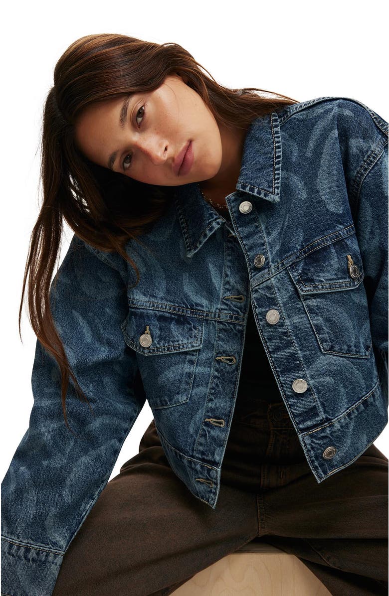 Cotton On Women's Cropped Denim Jacket, Alternate, color,