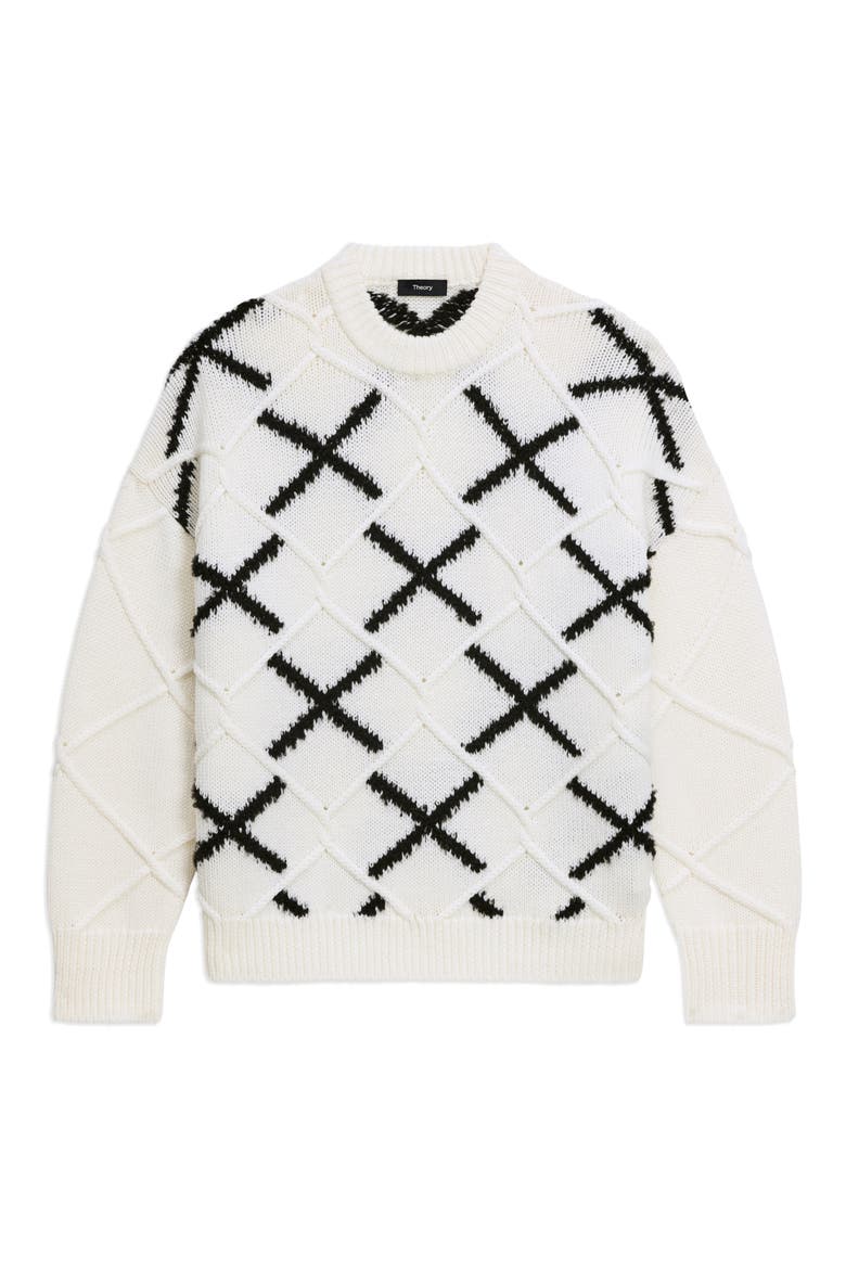 Merino Wool Argyle Sweater, Alternate, color, WHITE MULTI