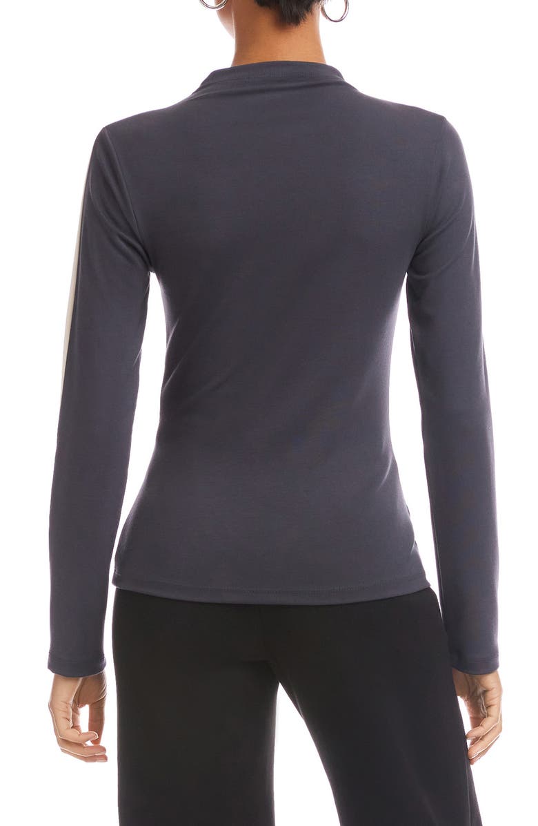 FIFTEEN TWENTY Colorblock Funnel Neck Top, Alternate, color, Bone