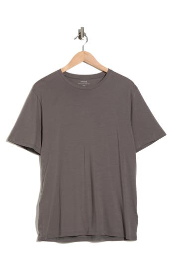 Vince Pima Cotton Crewneck T-shirt In Gray
