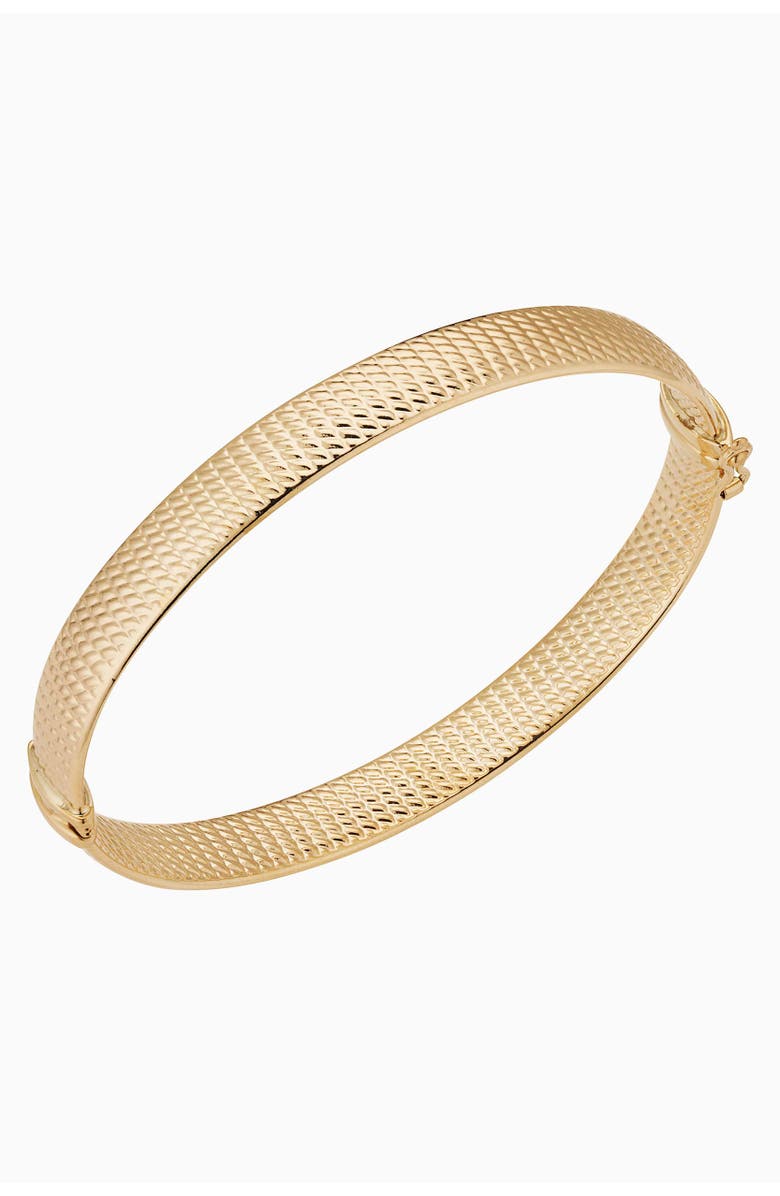 Oradina 14K Yellow Gold Moto Bangle, Main, color, Yellow Gold