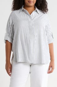 MAX STUDIO Stripe Popover Tunic