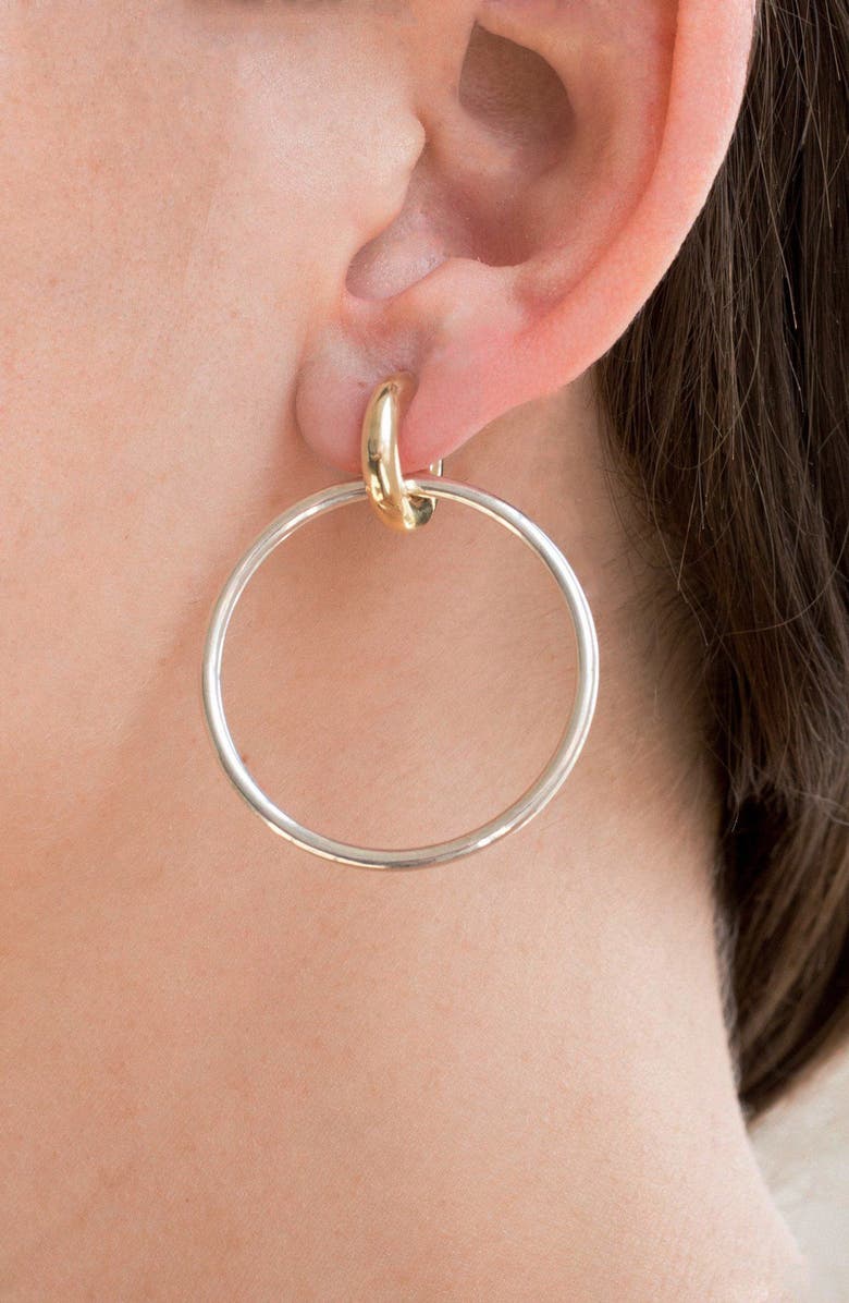 Spinelli Kilcollin Casseus Hoop Earrings, Alternate, color, Silver/Gold