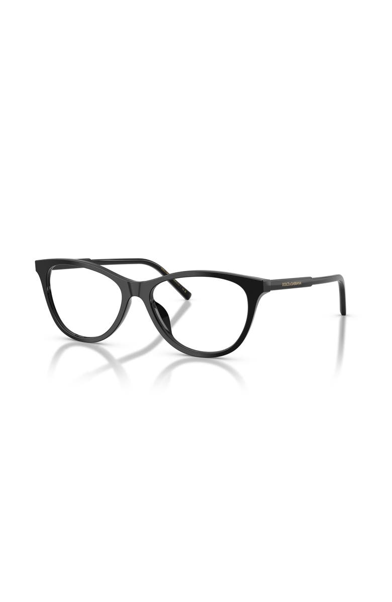 Dolce&Gabbana 53mm Cat Eye optical glasses, Main, color, Black
