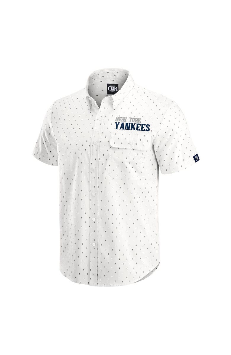 Darius Rucker Collection by Fanatics Men's Darius Rucker Collection by Fanatics Cream New York Yankees Printed Button-Down Top, Alternate, color, Cream