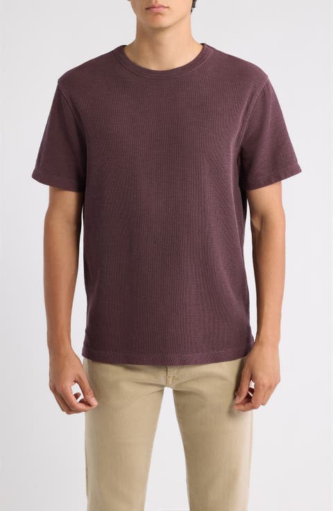 Solid Cotton Blend Crewneck T-Shirt