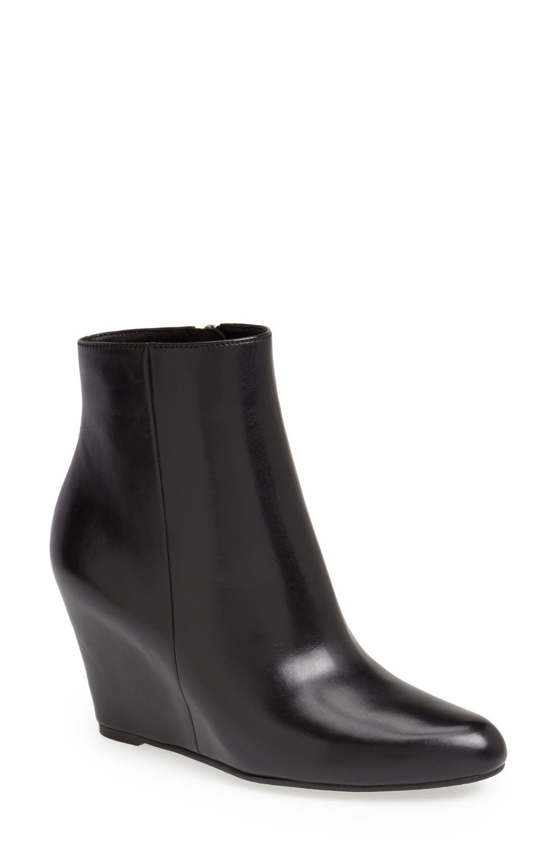 'Abri' Wedge Bootie, Main, color, BLACK CALF