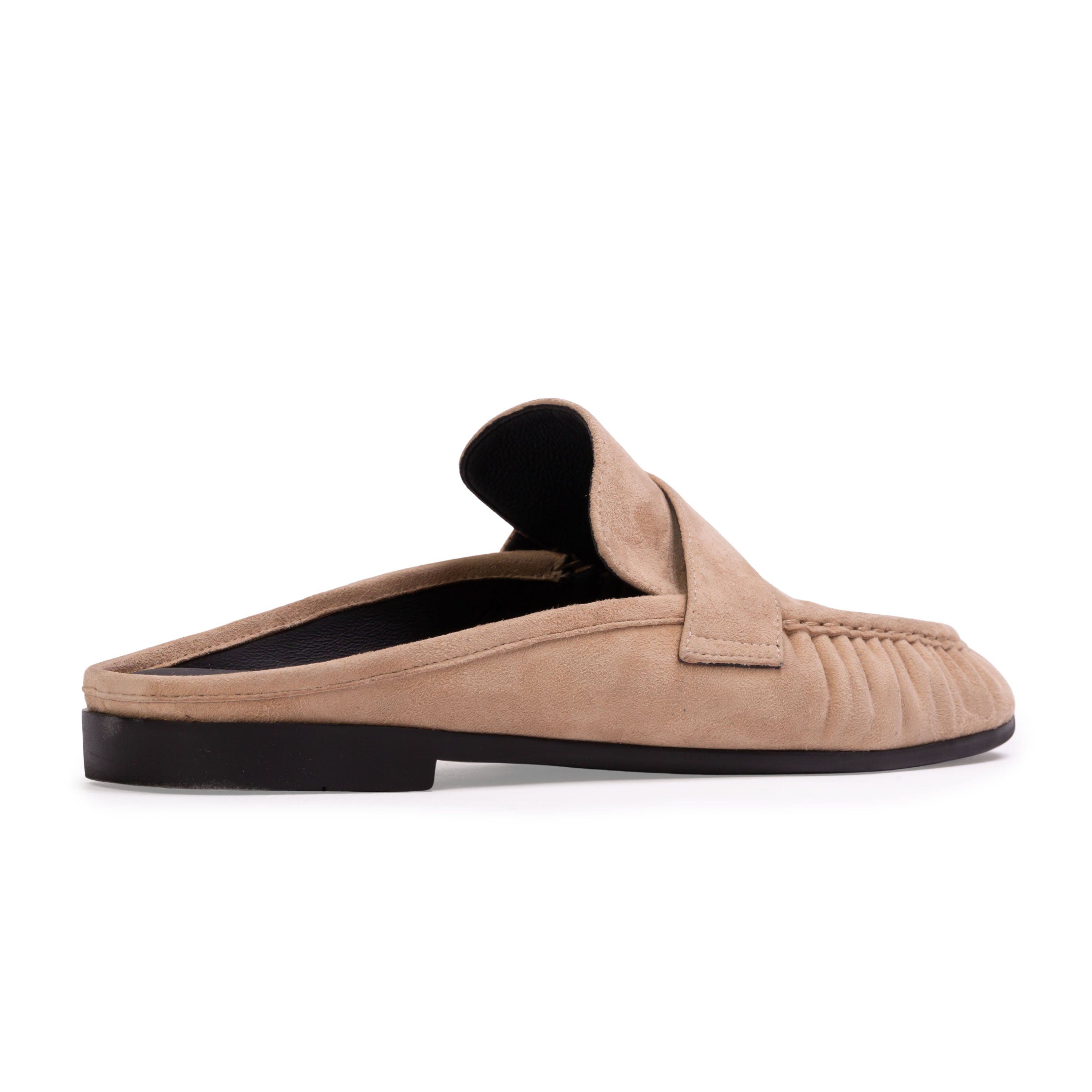 BLACK SUEDE STUDIO Gabby Mule Loafer, Alternate, color, Tan Suede