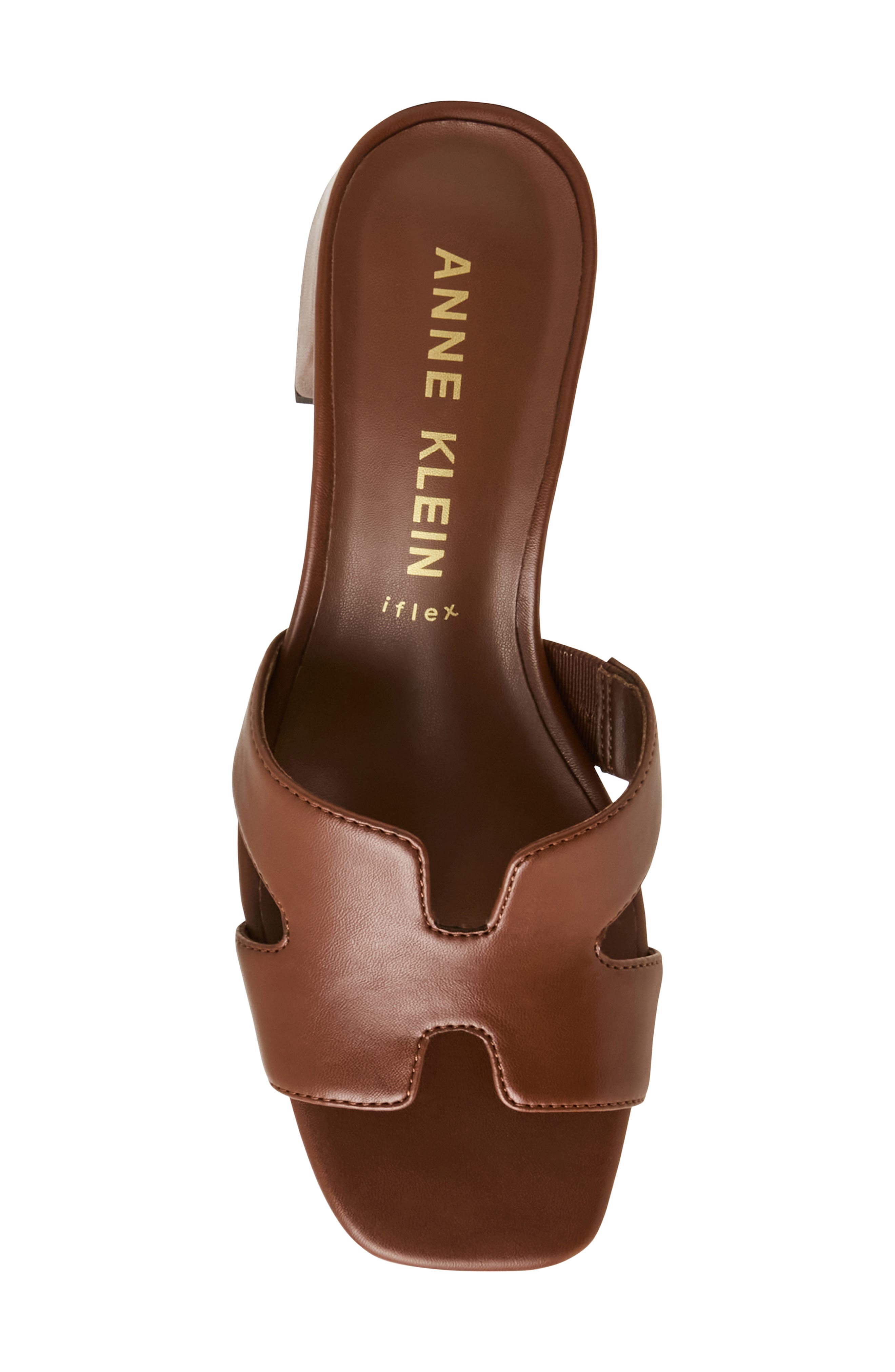 Delphine Slide Sandal, Alternate, color, COGNAC SMOOTH
