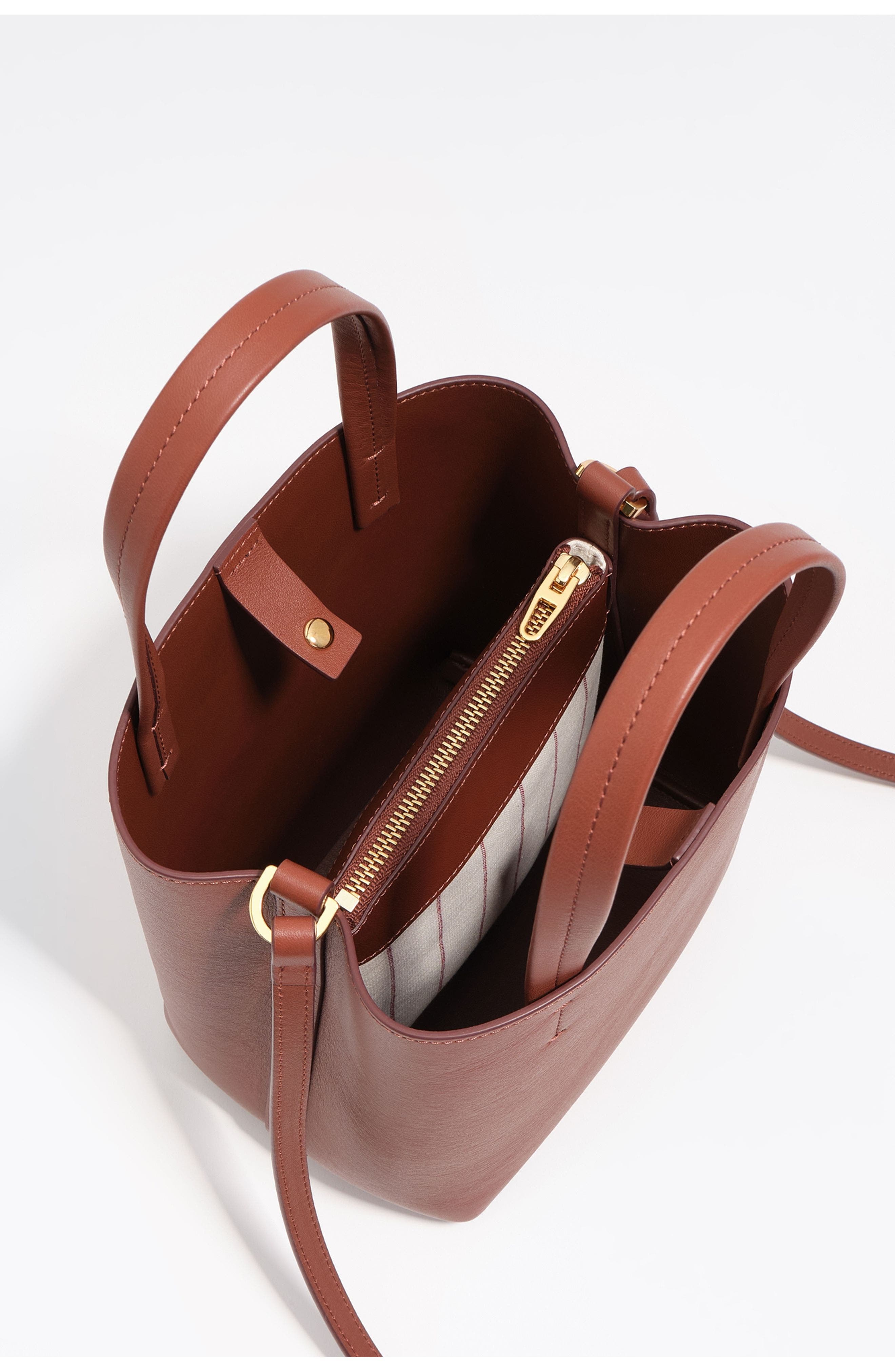 Small leather Chihuahua Bag SS26, Alternate, color, NUT