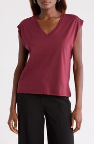Nordstrom V-Neck Pima Cotton T-Shirt