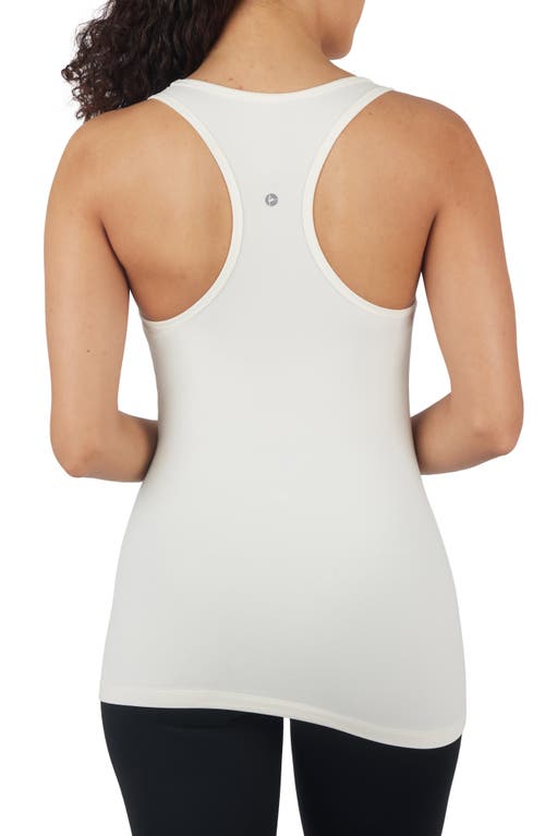 90 Degree By Reflex 2-pack Racerback Tank Tops In Gardenia/mulled Basil