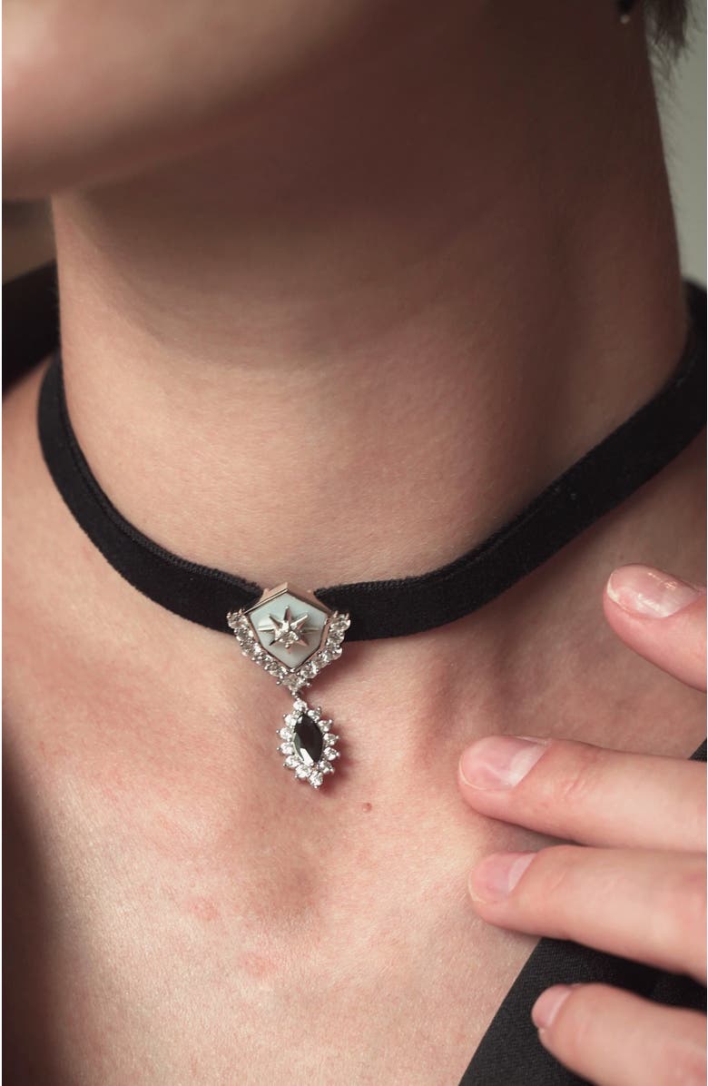 RC RETRO CHIC Guardian of the Galaxy Choker, Alternate, color, Black & Sliver&Crystal Clear