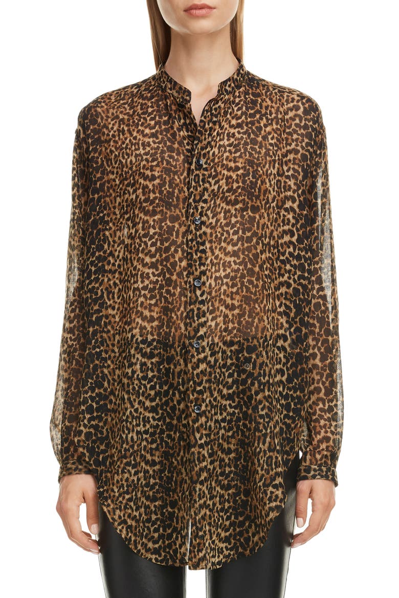 Leopard Print Wool Tunic, Main, color, LEOPARD