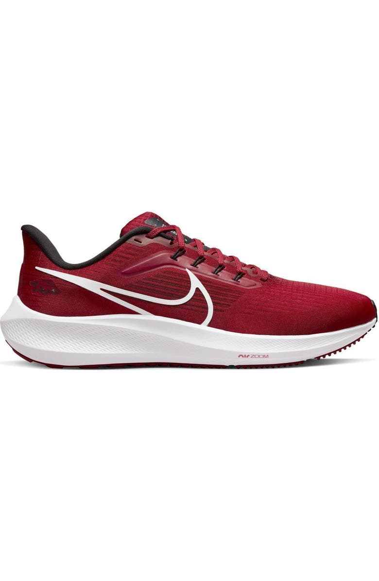 Nike Unisex Nike Cardinal Arkansas Razorbacks Zoom Pegasus 39 Running Shoe, Alternate, color,