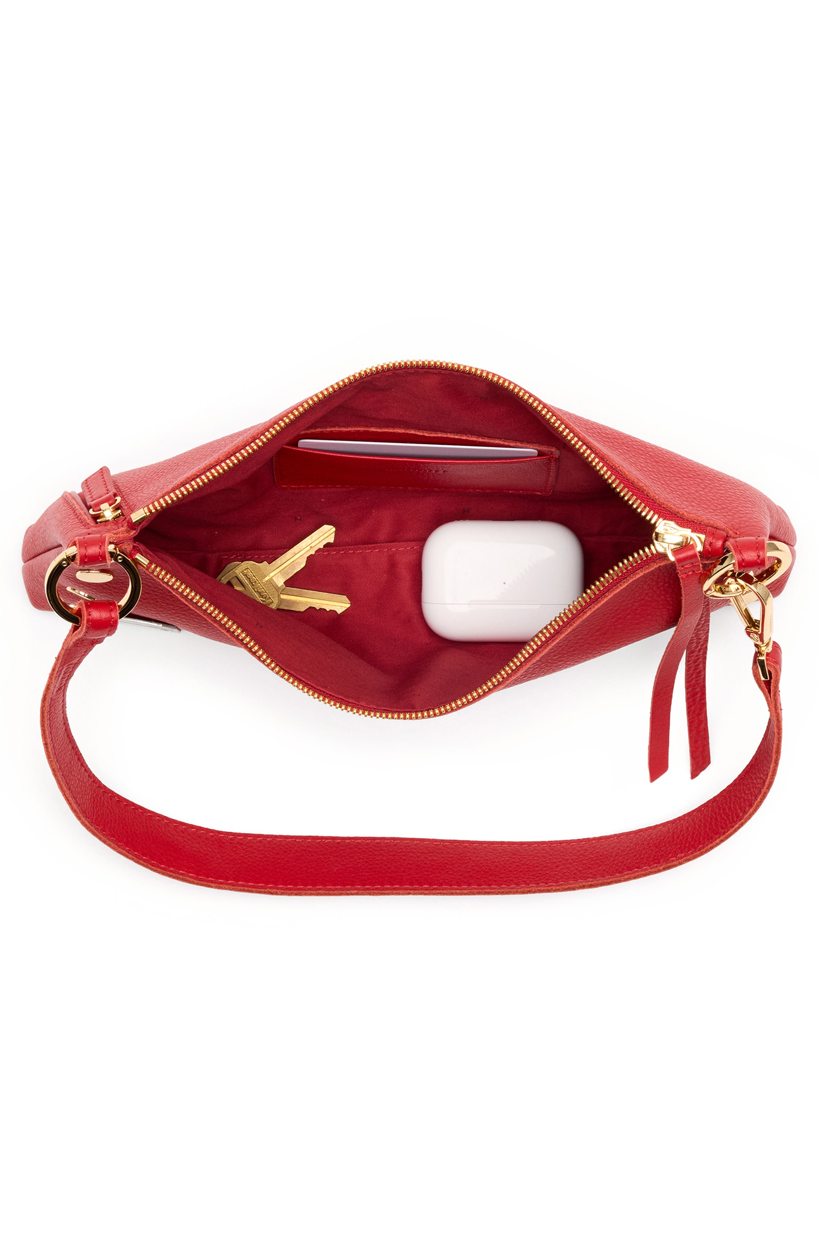 Kyle Shoulder Bag, Alternate, color, CHILI RED/GOLD