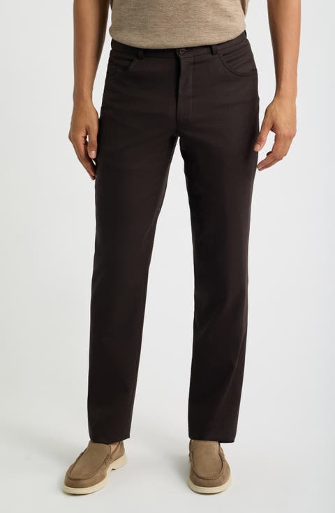Sage Melange Stretch Wool Pants