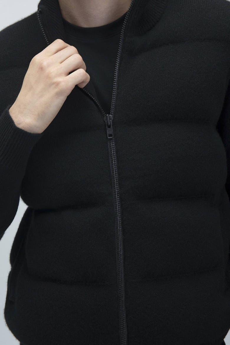 Didier Cashmere Puffer Jacket, Alternate, color, Black