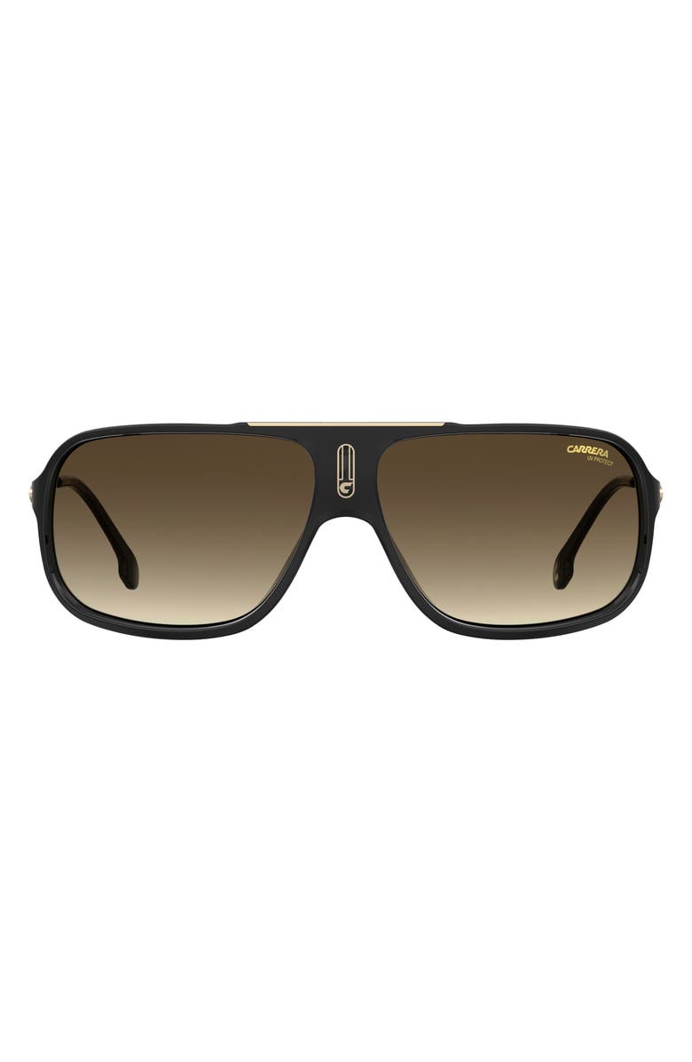 Carrera Eyewear 64mm Polarized Rectangle Sunglasses, Main, color,