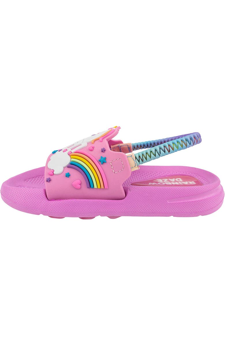 RAINBOW DAZE Unicorn Slingback Slide, Alternate, color,