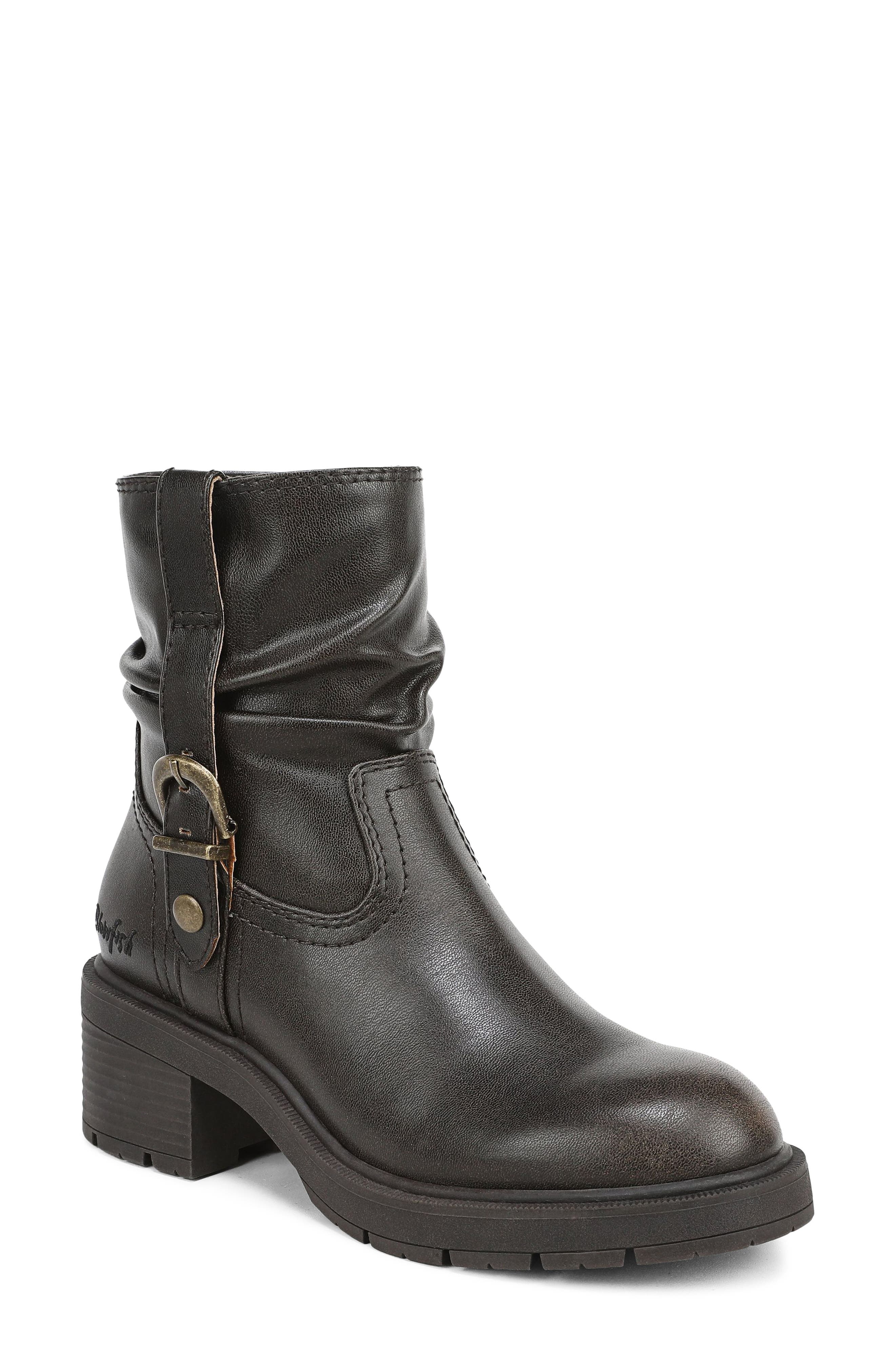 Finley Faux Leather Bootie, Main, color, CHOCOLATE FAUX LEATHER