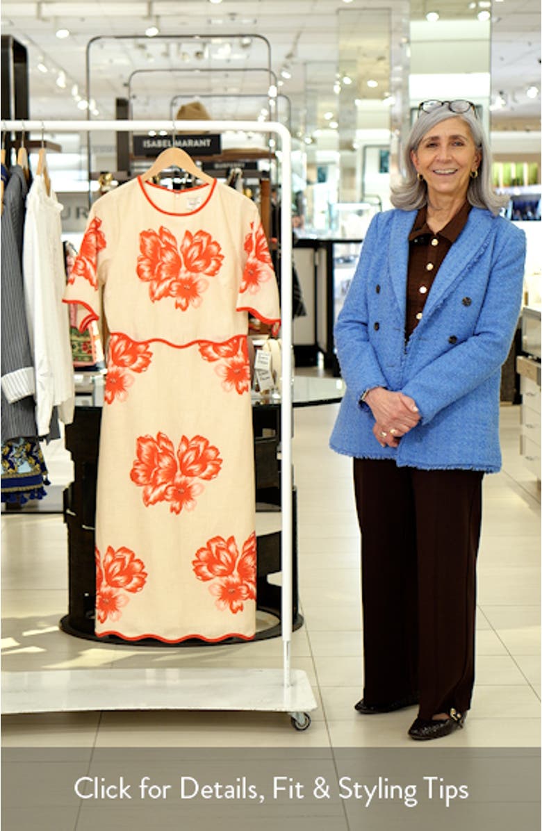 Sonia Floral Print Midi Dress, sales video thumbnail