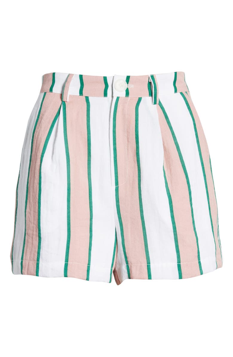 English Factory High Waist Pleated Shorts, Alternate, color, 