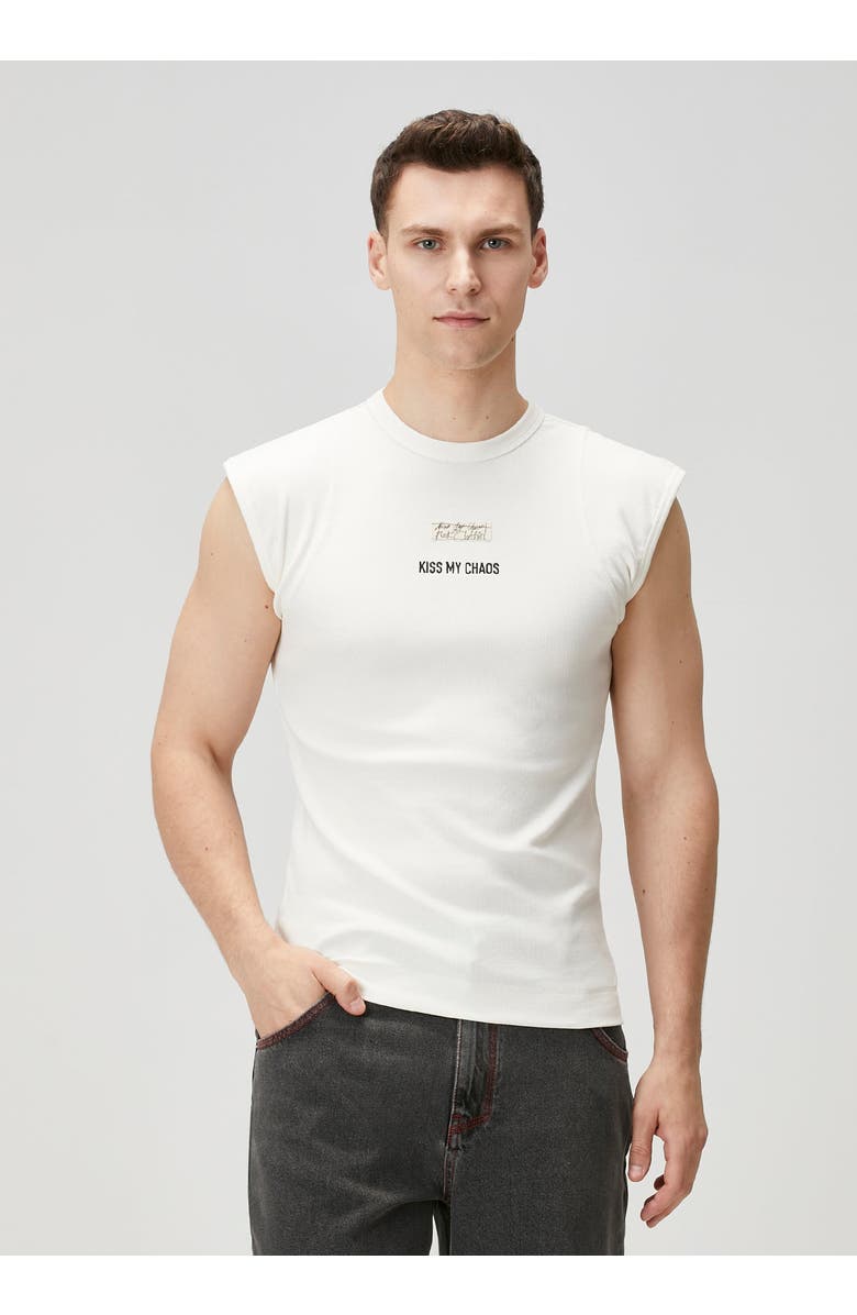 PCFG Cotton Rib Tank Top With Patch, Alternate, color, White