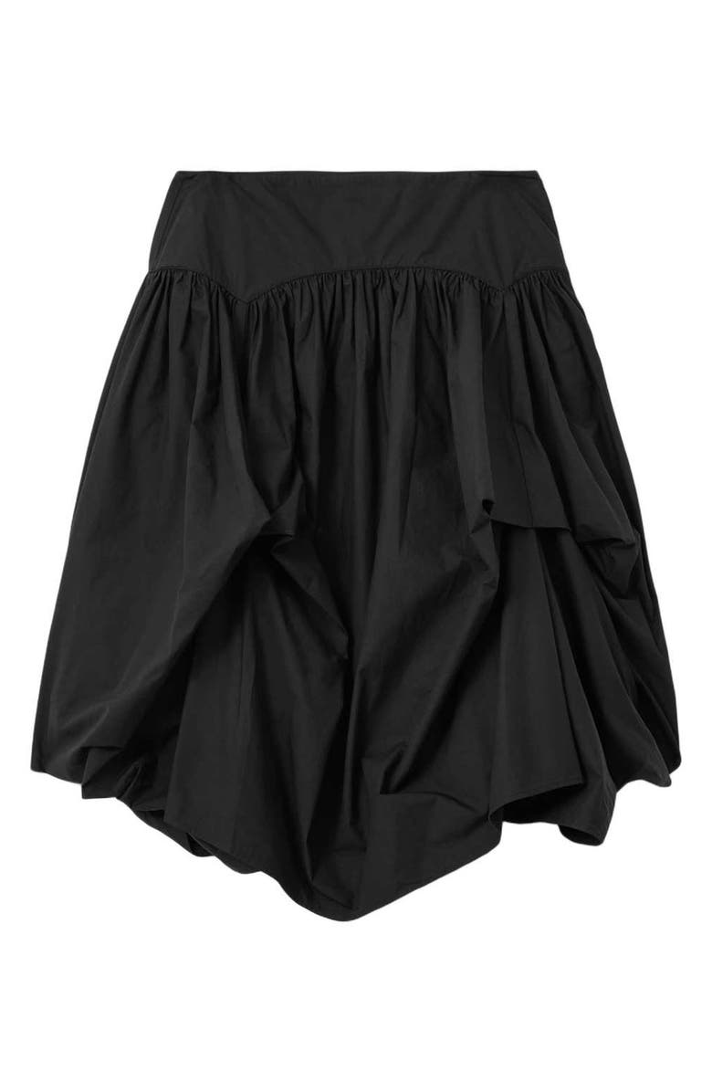 AllSaints Juniper Bubble Hem Skirt, Alternate, color, Black